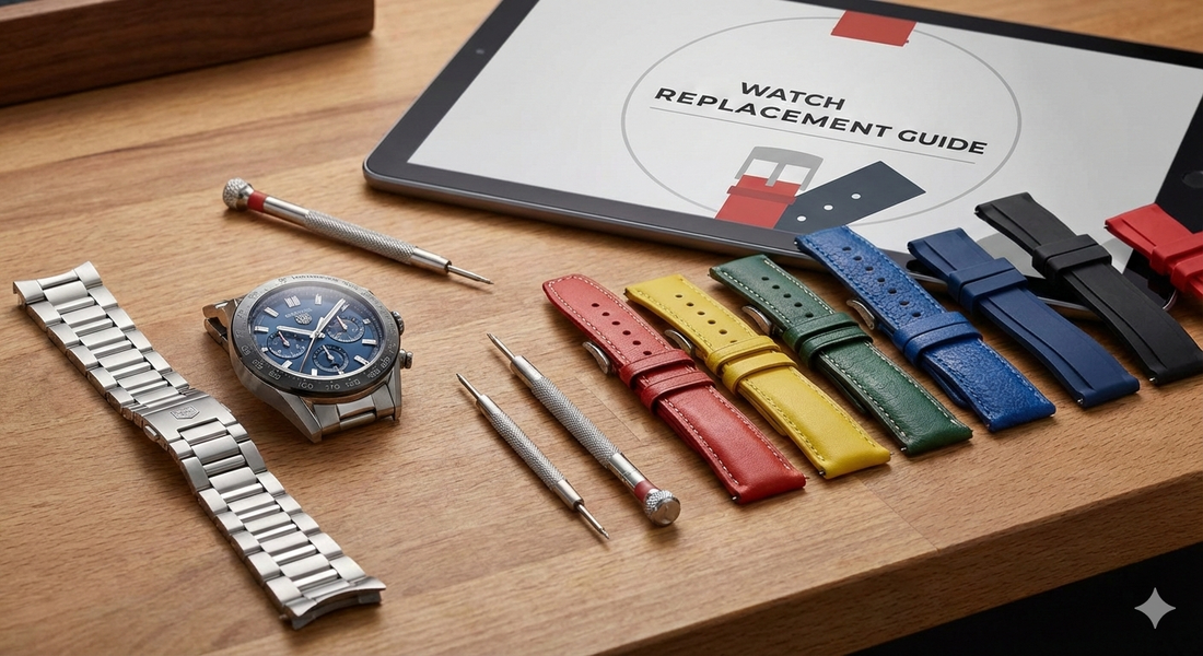 Custom Made Tag Heuer Leather Watch Bands Delivered to Your Home